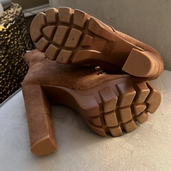 Just In Moon are Back Nude Vegan Suede Boots - Picture 12 of 14